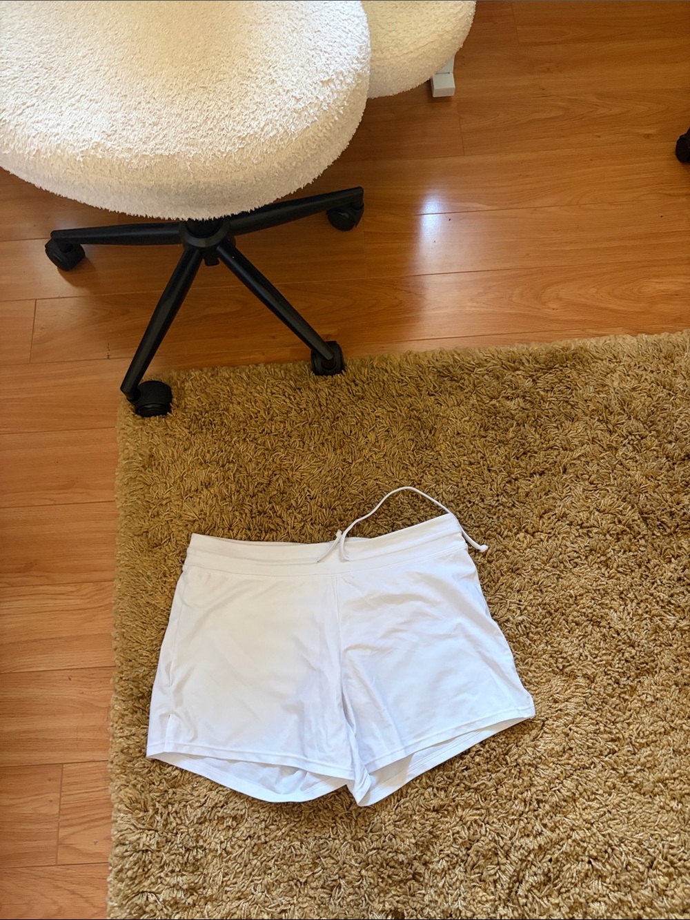 White Women's Drawstring Shorts